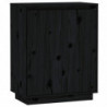 Sideboard Schwarz 60x34x75 cm Massivholz Kiefer