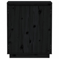 Sideboard Schwarz 60x34x75 cm Massivholz Kiefer