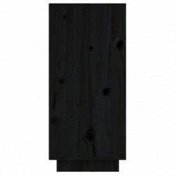 Sideboard Schwarz 60x34x75 cm Massivholz Kiefer