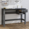 Schreibtisch Dunkelgrau 110x40x75 cm Massivholz Kiefer
