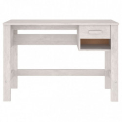 Schreibtisch Weiß 110x40x75 cm Massivholz Kiefer