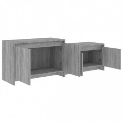 TV-Schrank Sonoma-Eiche Grau 146,5x35x50 cm Spanplatte