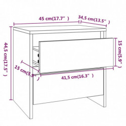 Nachttische 2 Stk. Weiß 45x34,5x44,5 cm Spanplatte