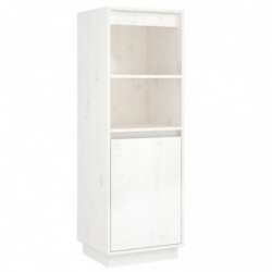 Highboard Weiß 37x34x110 cm Massivholz Kiefer