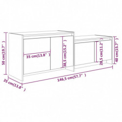 TV-Schrank Eichen-Optik Braun 146,5x35x50 cm Spanplatte