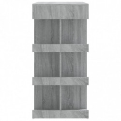 Bartisch mit Regal Grau Sonoma 100x50x101,5 cm