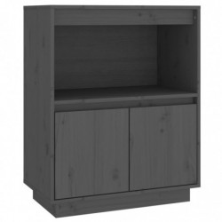 Sideboard Grau 60x34x75 cm Massivholz Kiefer