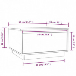 Couchtisch Honigbraun 55x56x32 cm Massivholz Kiefer