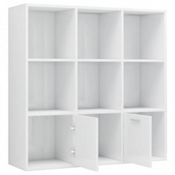 Bücherregal Hochglanz-Weiß 98 x 30 x 98 cm Spanplatte