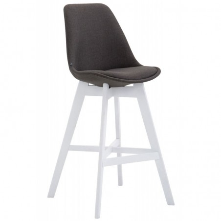 Barhocker Cannes Stoff Weiß