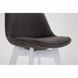 Barhocker Cannes Stoff Weiß
