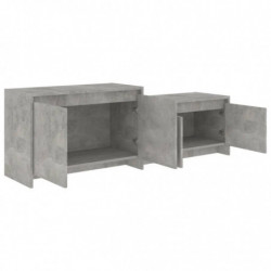 TV-Schrank Betongrau 146,5x35x50 cm Spanplatte