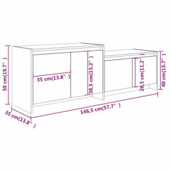 TV-Schrank Betongrau 146,5x35x50 cm Spanplatte