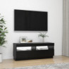 TV-Schrank mit LED-Leuchten Schwarz 100x35x40 cm