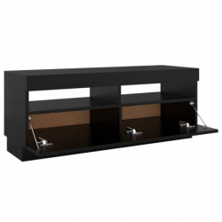 TV-Schrank mit LED-Leuchten Schwarz 100x35x40 cm