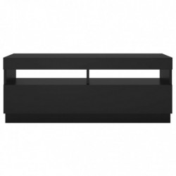 TV-Schrank mit LED-Leuchten Schwarz 100x35x40 cm