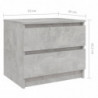 Nachttische 2 Stk. Betongrau 50x39x43,5 cm Spanplatte