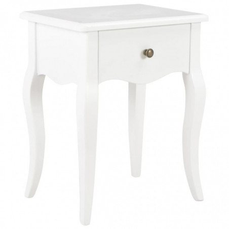 280005 Nightstand White 40x30x50 cm Solid Pine Wood