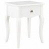 280005 Nightstand White 40x30x50 cm Solid Pine Wood