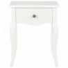 280005 Nightstand White 40x30x50 cm Solid Pine Wood