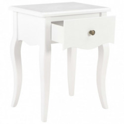 280005 Nightstand White 40x30x50 cm Solid Pine Wood