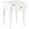 280005 Nightstand White 40x30x50 cm Solid Pine Wood