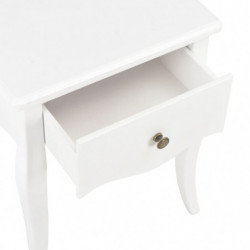 280005 Nightstand White 40x30x50 cm Solid Pine Wood