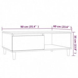 Couchtisch Grau Sonoma 90x60x35 cm Spanplatte