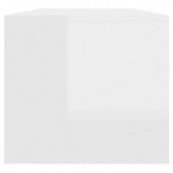Couchtisch Hochglanz-Weiß 102x50x45 cm Holzwerkstoff