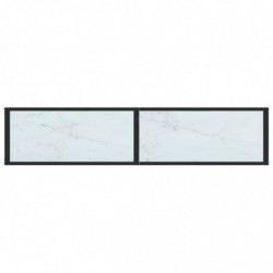 Konsolentisch Weiß Marmor-Optik 160x35x75,5 cm Hartglas
