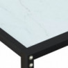 Konsolentisch Weiß Marmor-Optik 160x35x75,5 cm Hartglas