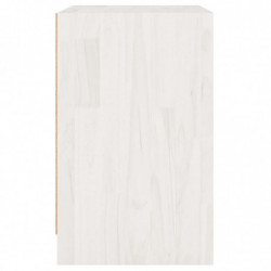 Nachttische 2 Stk. Weiß 40x31x50 cm Massivholz Kiefer