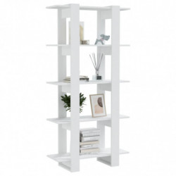 Bücherregal/Raumteiler Weiß 80x30x160 cm Spanplatte