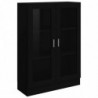 Vitrinenschrank Schwarz 82,5x30,5x115 cm Spanplatte