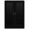 Vitrinenschrank Schwarz 82,5x30,5x115 cm Spanplatte