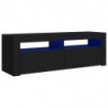 TV-Schrank mit LED-Leuchten Schwarz 120x35x40 cm