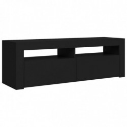 TV-Schrank mit LED-Leuchten Schwarz 120x35x40 cm