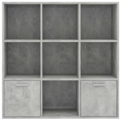 Bücherregal Betongrau 98 x 30 x 98 cm Spanplatte