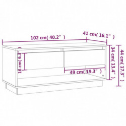 TV-Schrank Weiß 102x41x44 cm Spanplatte