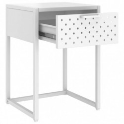 Nachttisch Weiß 38x35x54 cm Stahl