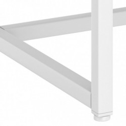 Nachttisch Weiß 38x35x54 cm Stahl