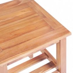 Couchtisch 40 x 40 x 50 cm Quadratisch Teak Massiv