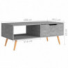 Couchtisch Betongrau 100x49,5x43 cm Spanplatte