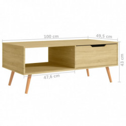 Couchtisch Sonoma-Eiche 100x49,5x43 cm Spanplatte