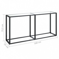 Konsolentisch Transparent 160x35x75,5 cm Hartglas