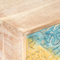 Nachttisch Geschnitzt 40x30x50 cm Akazie Massivholz