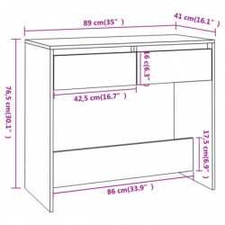 Konsolentisch Braun Eichen-Optik 89x41x76,5 cm Stahl