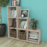 242553 Staircase Bookcase/Display Shelf 107 cm Oak