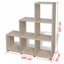 242553 Staircase Bookcase/Display Shelf 107 cm Oak