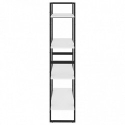 Bücherregal 4 Fächer Weiß 80x30x140 cm Spanplatte